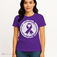 Purple Ribbon Support Survivors Domestic Violence Awareness Women's T-Shirt thumb 4