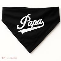 Papa Retro Style Father’s Day Gift For Funny Papa Grandpa USA-Made Doggie Bandana thumb 0