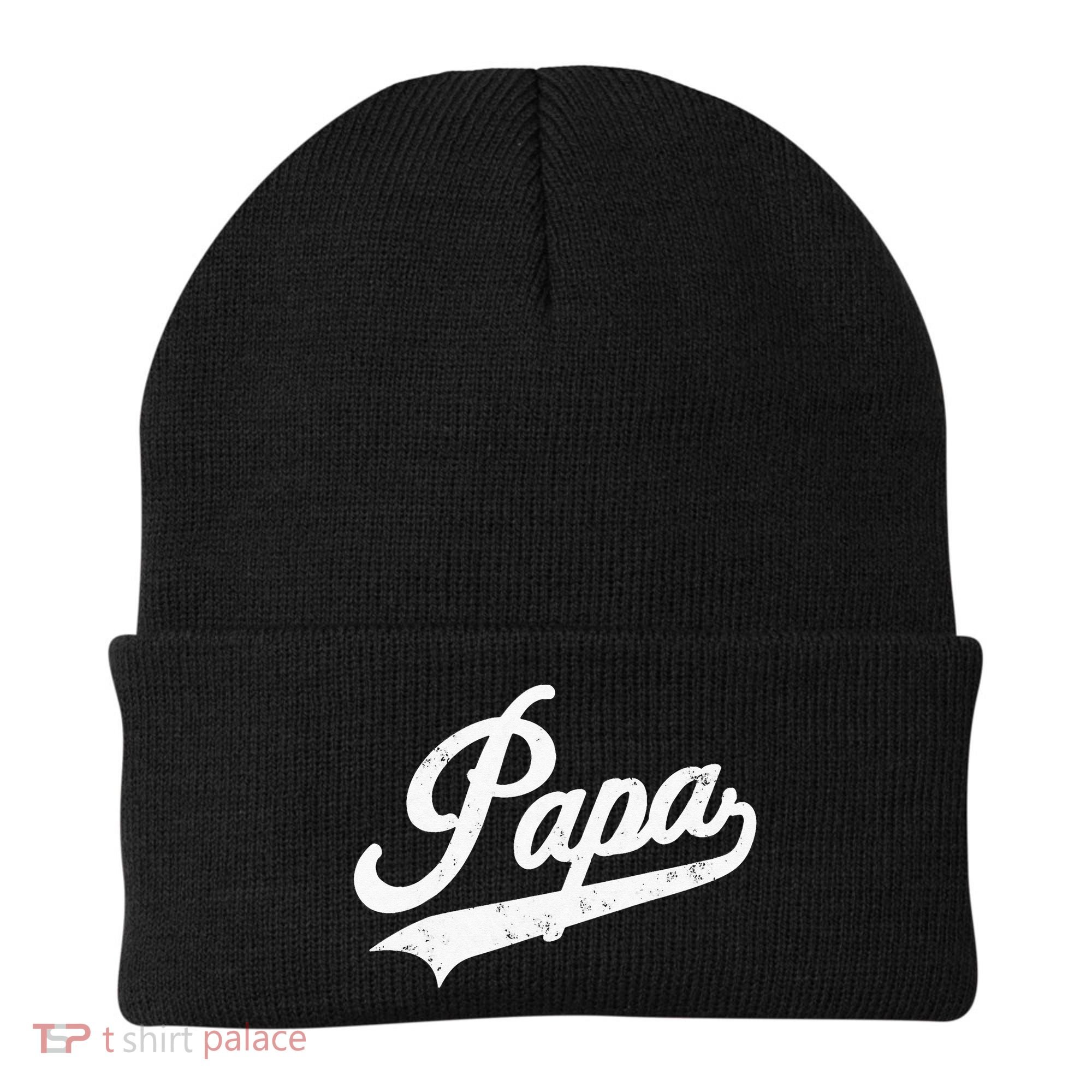 Papa Retro Style Father’s Day Gift For Funny Papa Grandpa Beanie