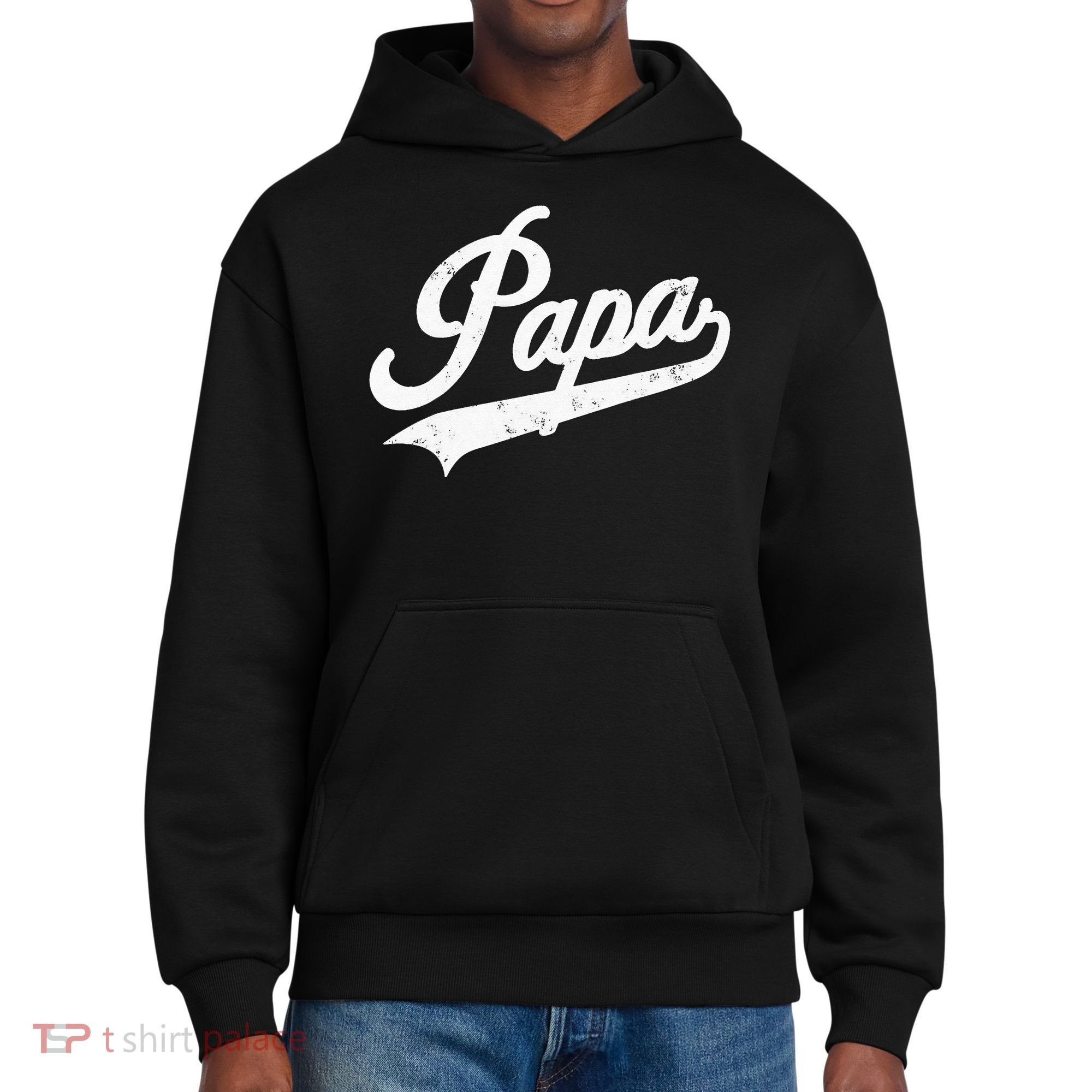 Papa Retro Style Father’s Day Gift For Funny Papa Grandpa District V.I.T. Heavyweight Hoodie