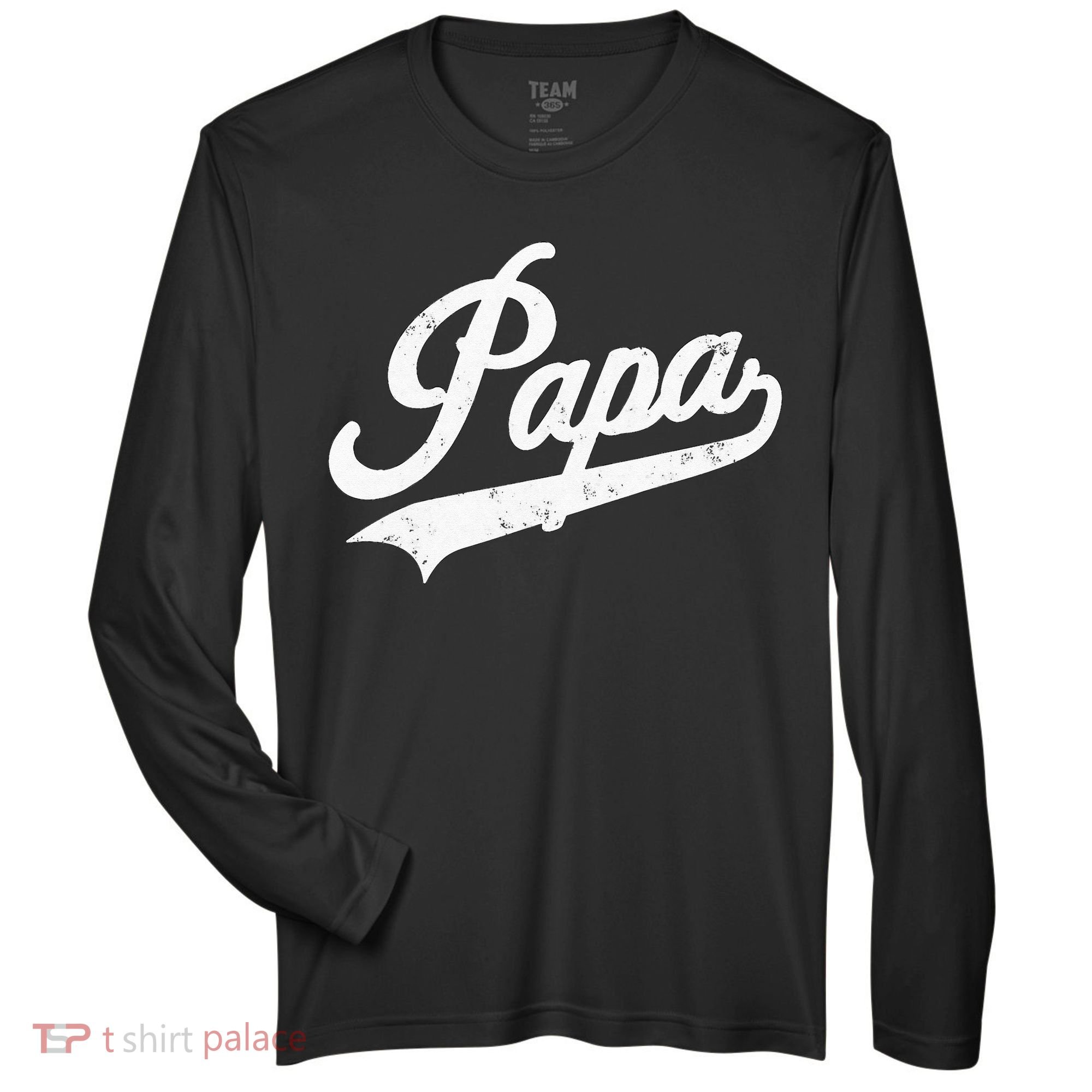 Papa Retro Style Father’s Day Gift For Funny Papa Grandpa Zone Performance Long-Sleeve T-Shirt