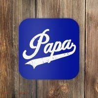 Papa Retro Style Father’s Day Gift For Funny Papa Grandpa Coaster thumb 0