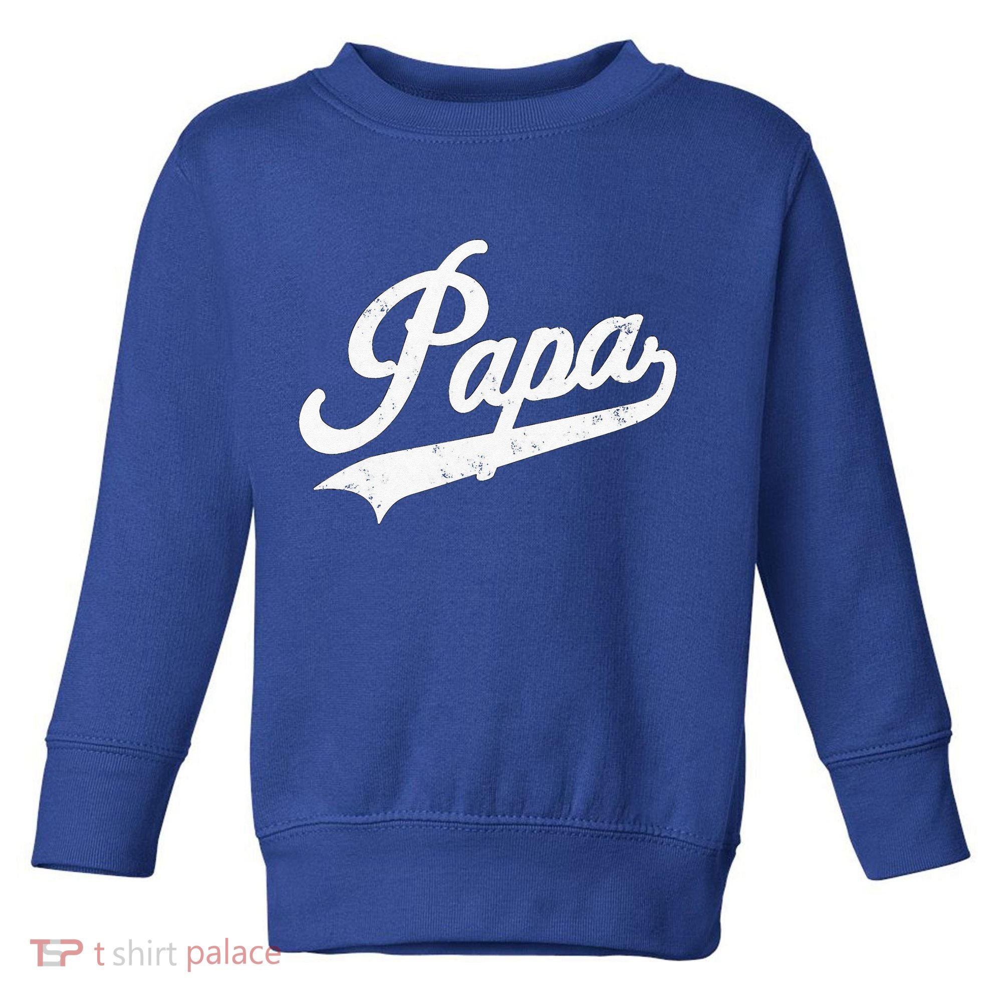 Papa Retro Style Father’s Day Gift For Funny Papa Grandpa Toddler Sweatshirt