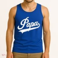 Papa Retro Style Father’s Day Gift For Funny Papa Grandpa Tank Top thumb 3