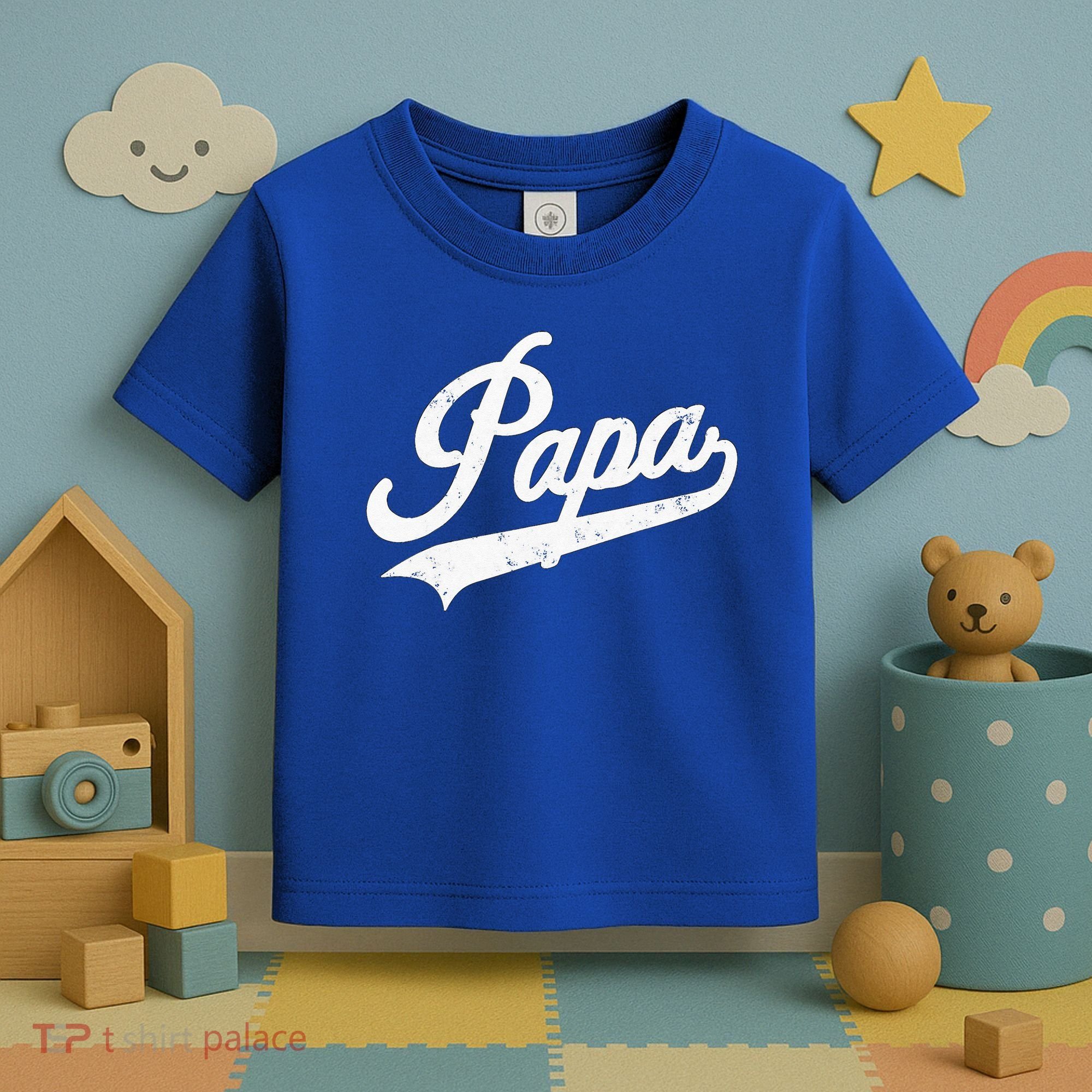 Papa Retro Style Father’s Day Gift For Funny Papa Grandpa Toddler T-Shirt