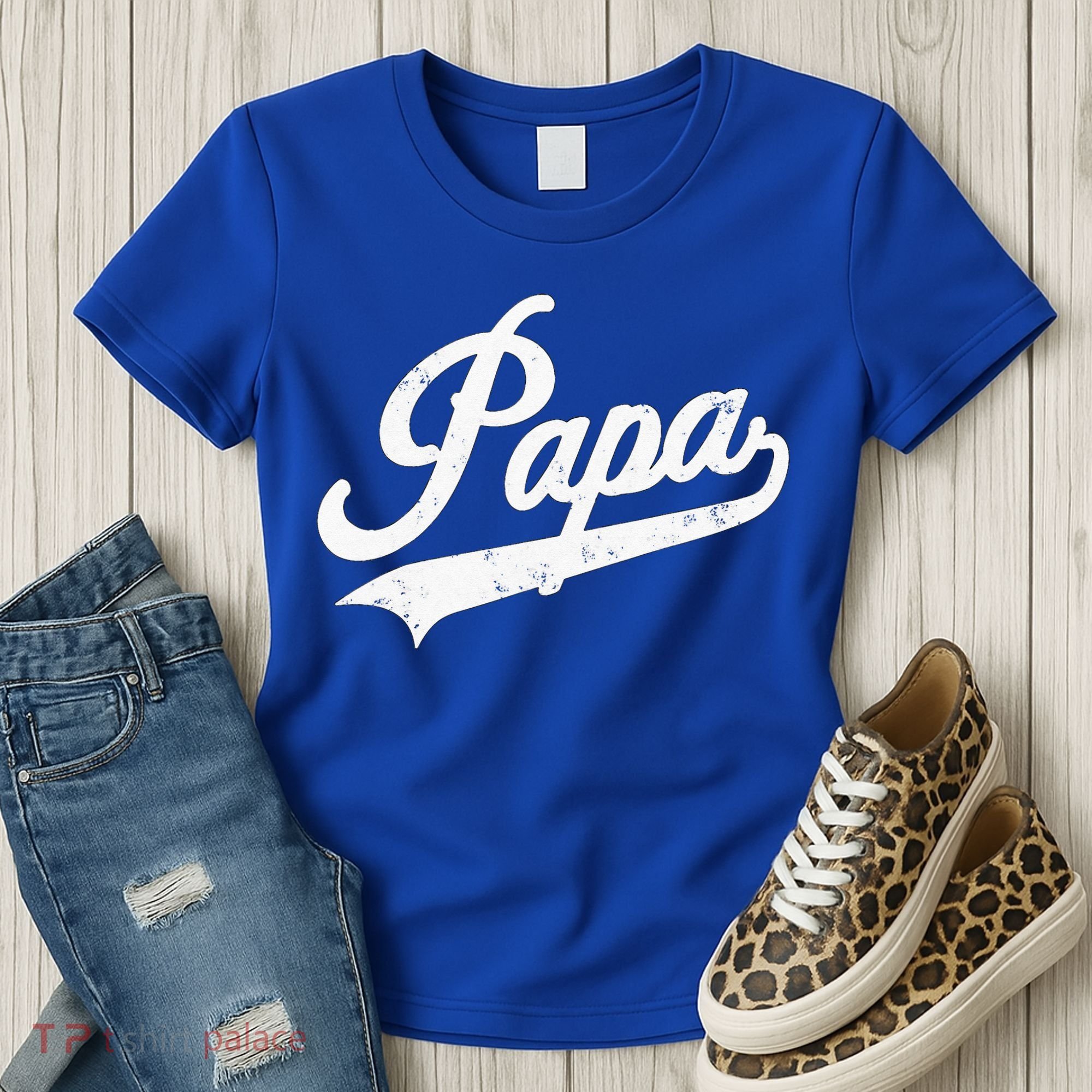 Papa Retro Style Father’s Day Gift For Funny Papa Grandpa Women's T-Shirt
