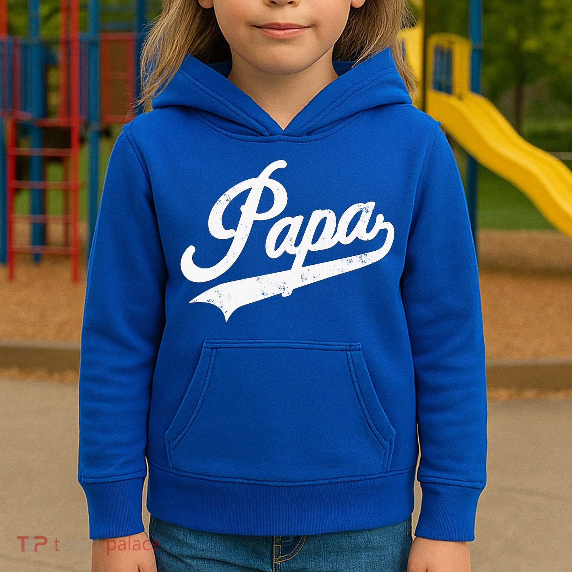 Papa Retro Style Father’s Day Gift For Funny Papa Grandpa Kids Hoodie