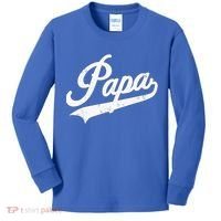 Papa Retro Style Father’s Day Gift For Funny Papa Grandpa Kids Long Sleeve Shirt thumb 0