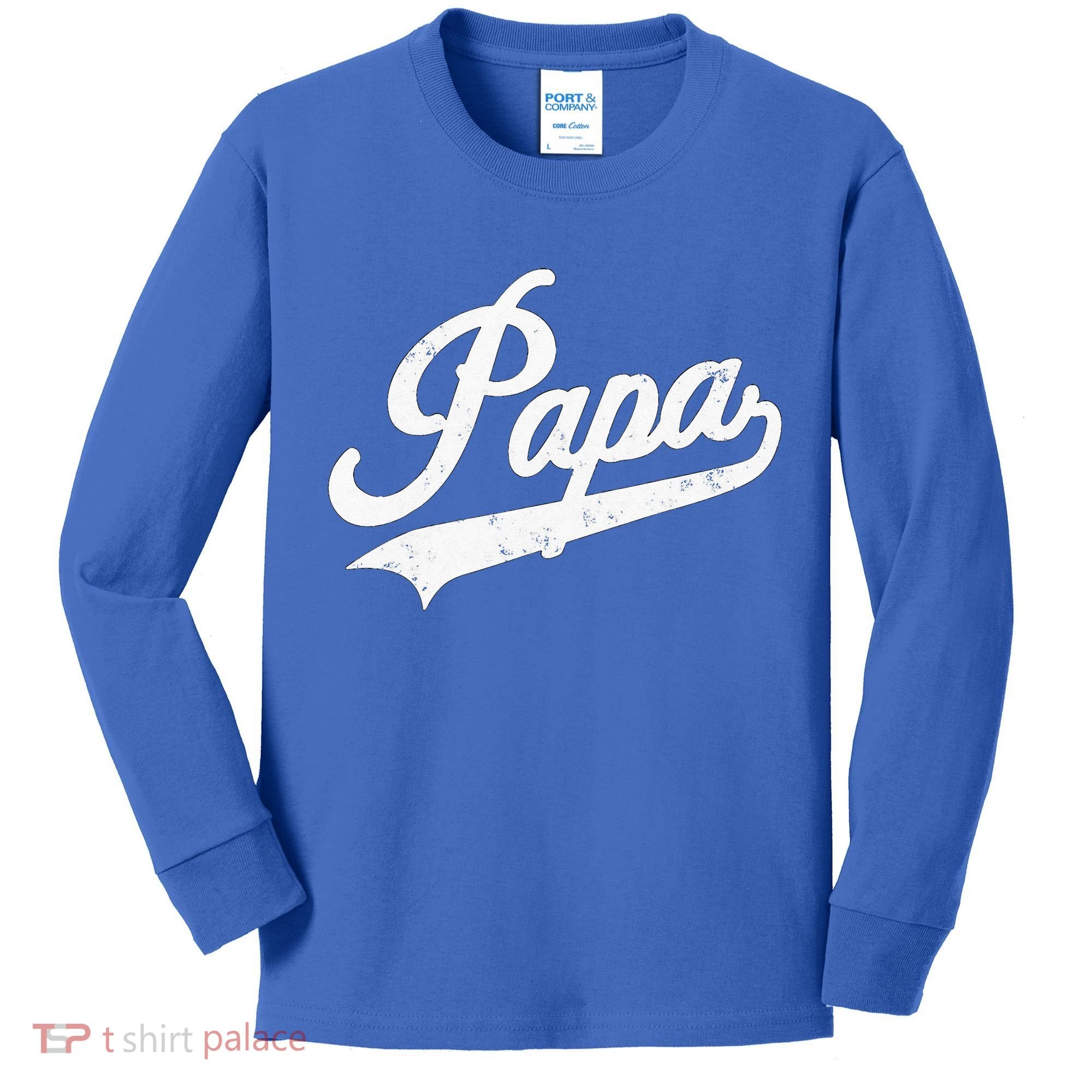 Papa Retro Style Father’s Day Gift For Funny Papa Grandpa Kids Long Sleeve Shirt
