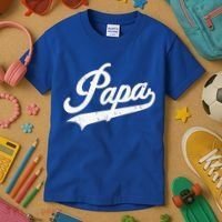 Papa Retro Style Father’s Day Gift For Funny Papa Grandpa Kids T-Shirt thumb 3