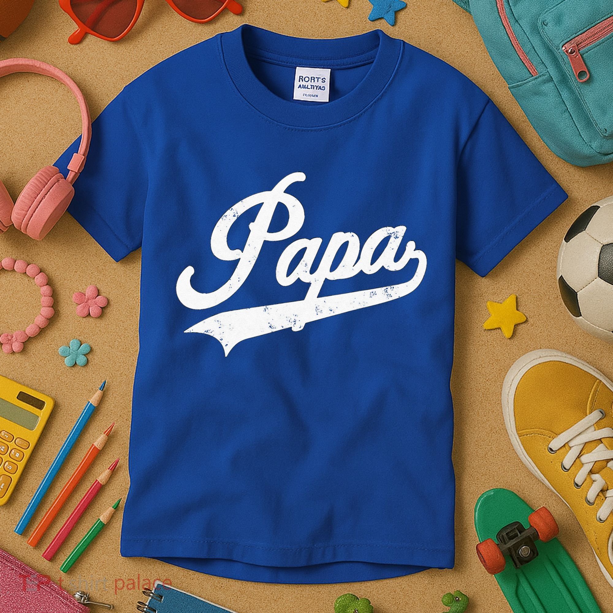 Papa Retro Style Father’s Day Gift For Funny Papa Grandpa Kids T-Shirt