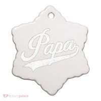Papa Retro Style Father’s Day Gift For Funny Papa Grandpa Ceramic Ornament thumb 0