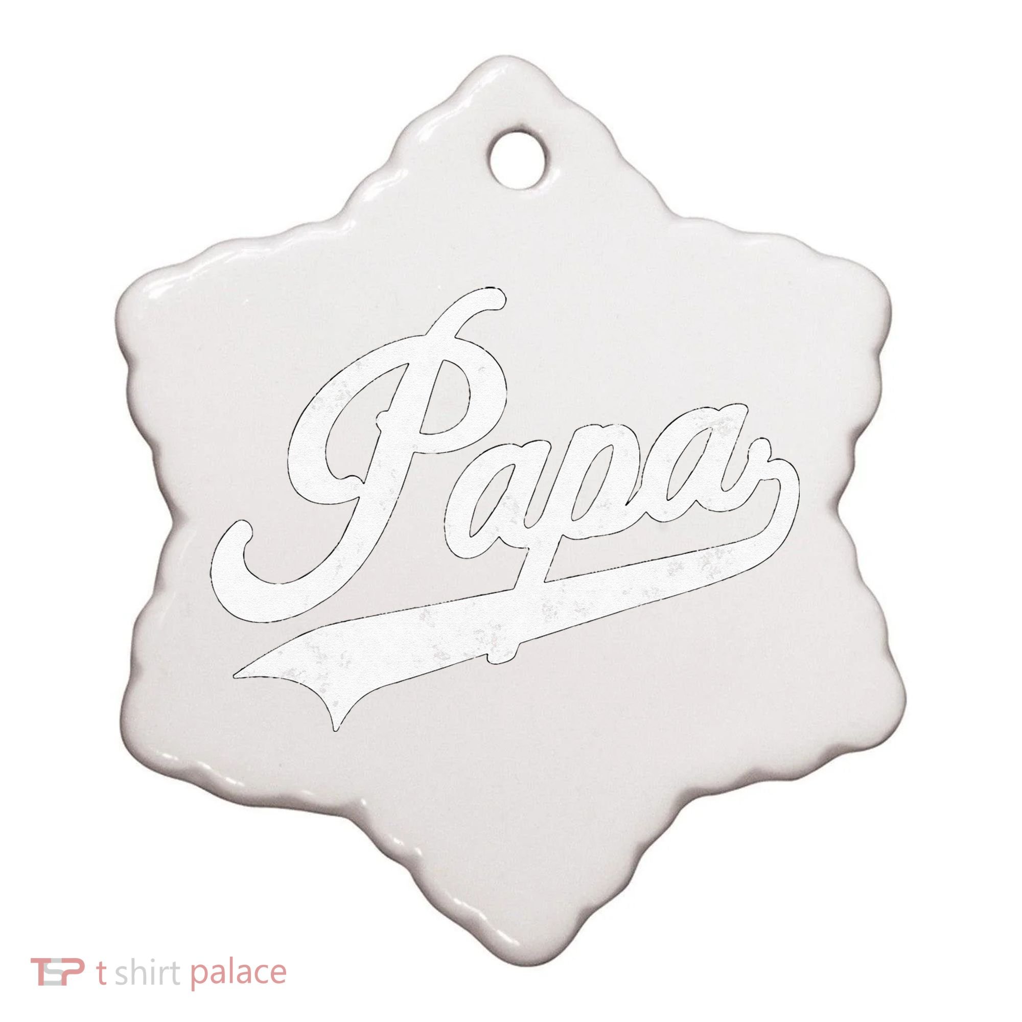 Papa Retro Style Father’s Day Gift For Funny Papa Grandpa Ceramic Ornament