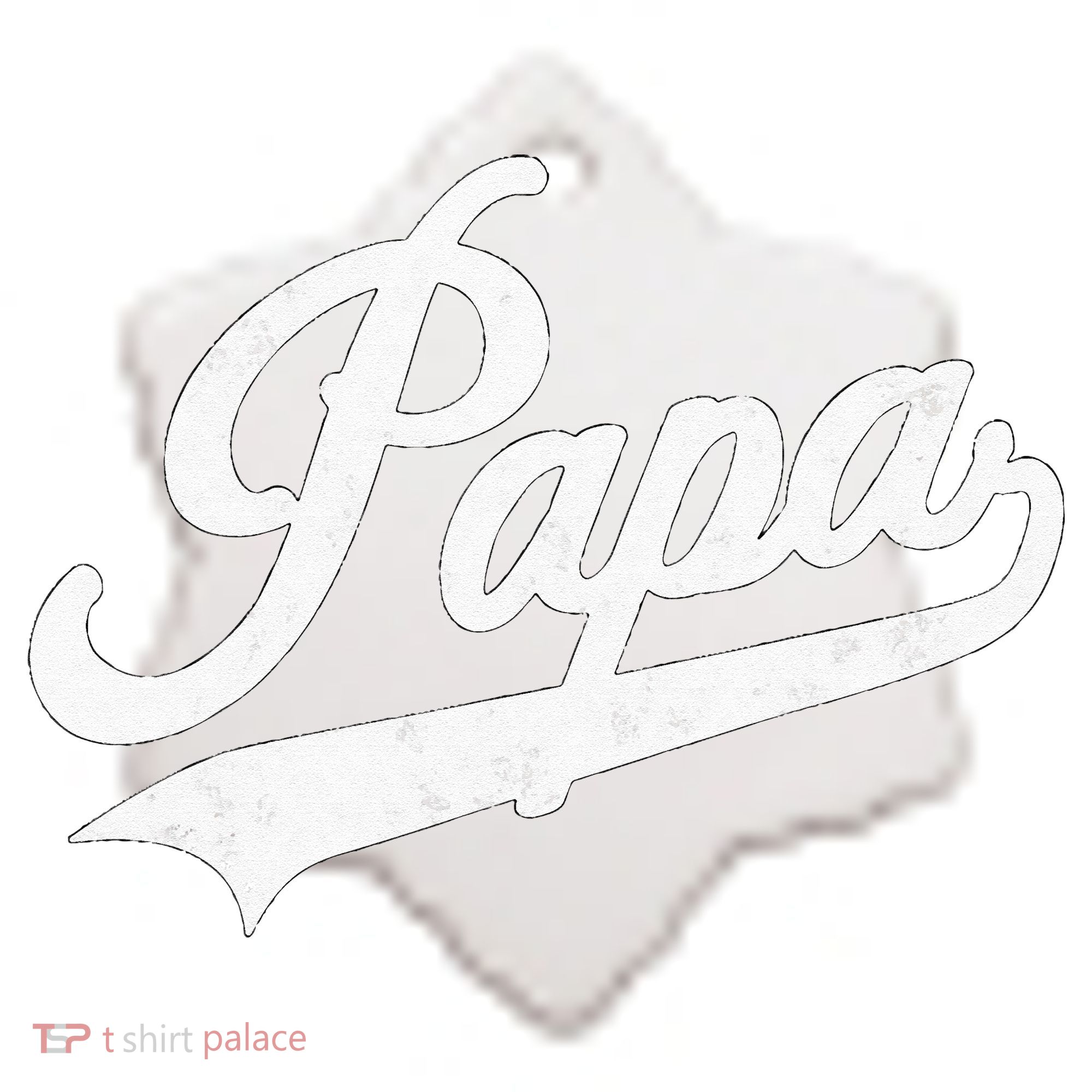 Papa Retro Style Father’s Day Gift For Funny Papa Grandpa Ceramic Ornament
