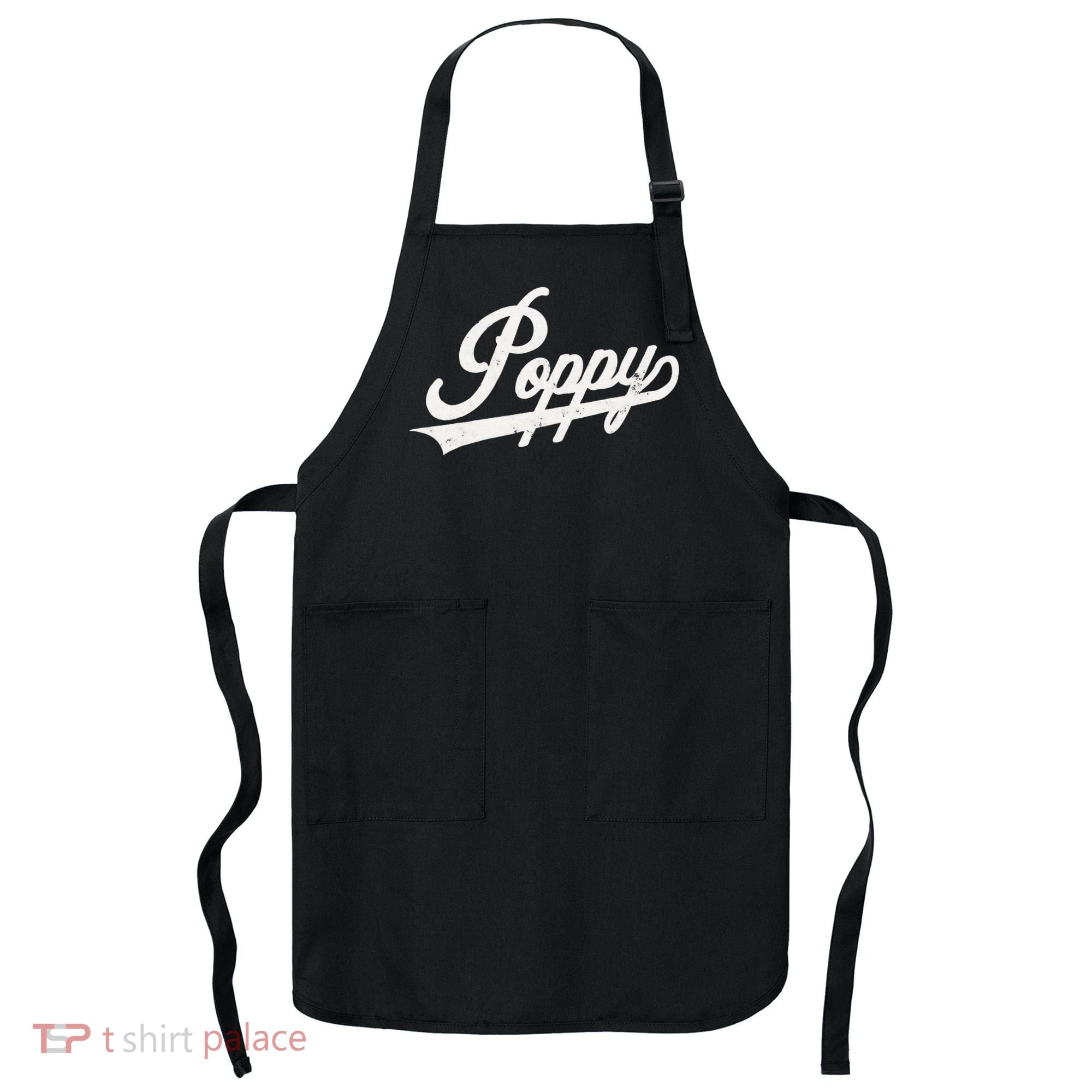 Poppy Retro Style Father’s day gift for Papa Grandpa Apron