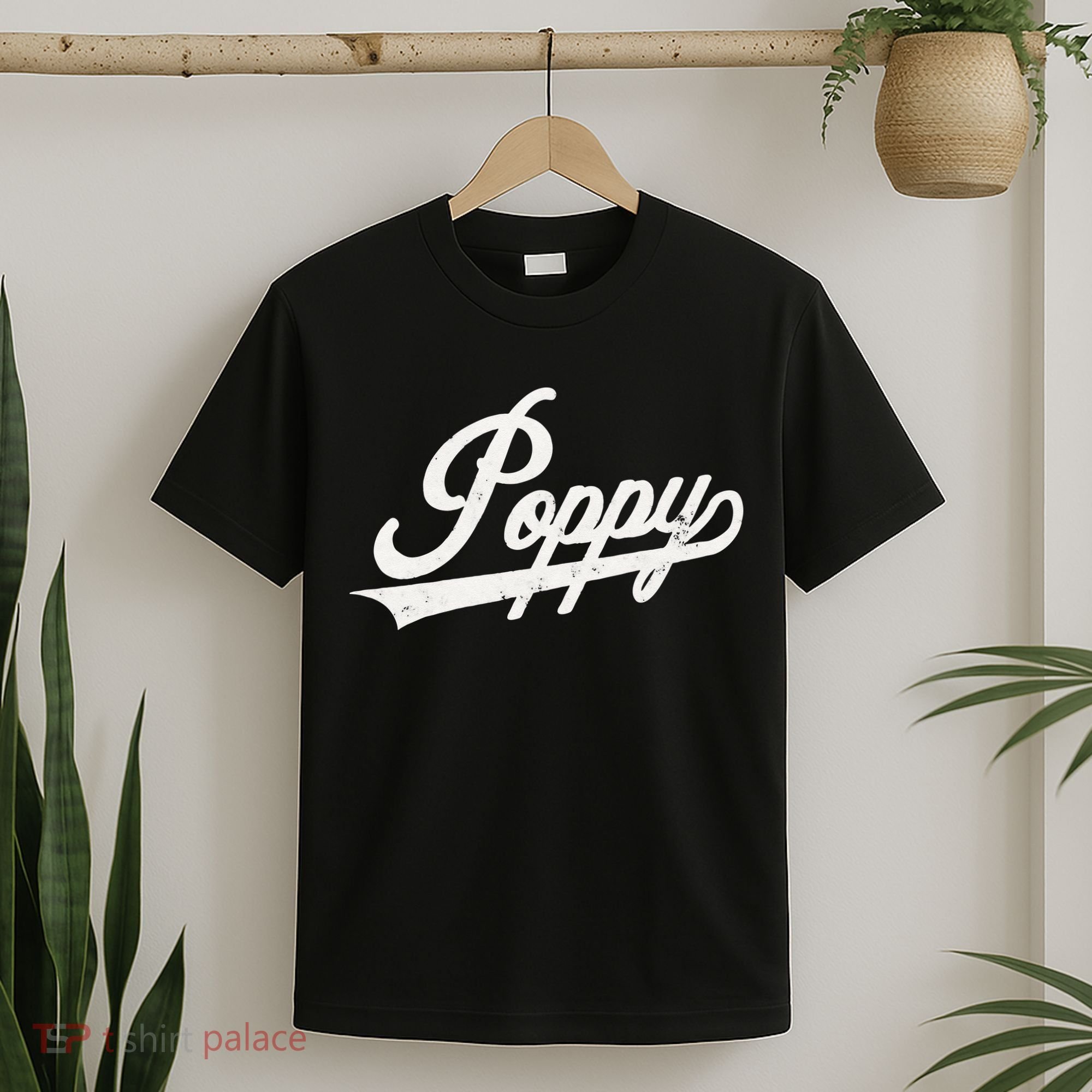 Poppy Retro Style Father’s day gift for Papa Grandpa T-Shirt