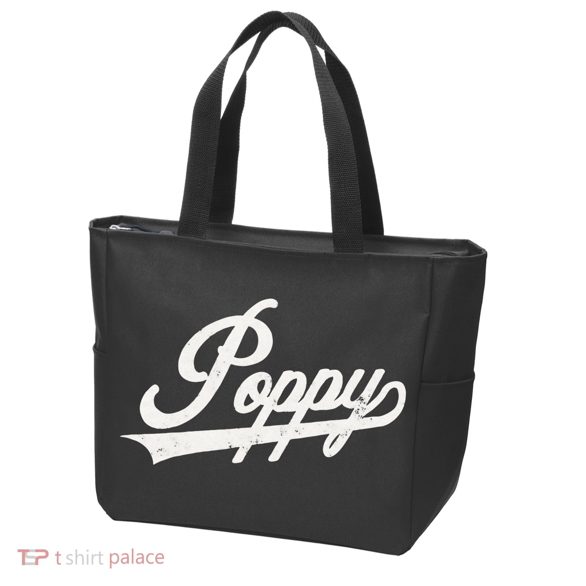 Poppy Retro Style Father’s day gift for Papa Grandpa Tote Bag