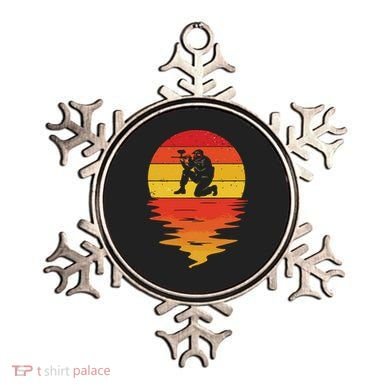 Paintball Retro Sunset 70s Vintage Paintball Ornament