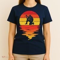 Paintball Retro Sunset 70s Vintage Paintball T-Shirt thumb 4