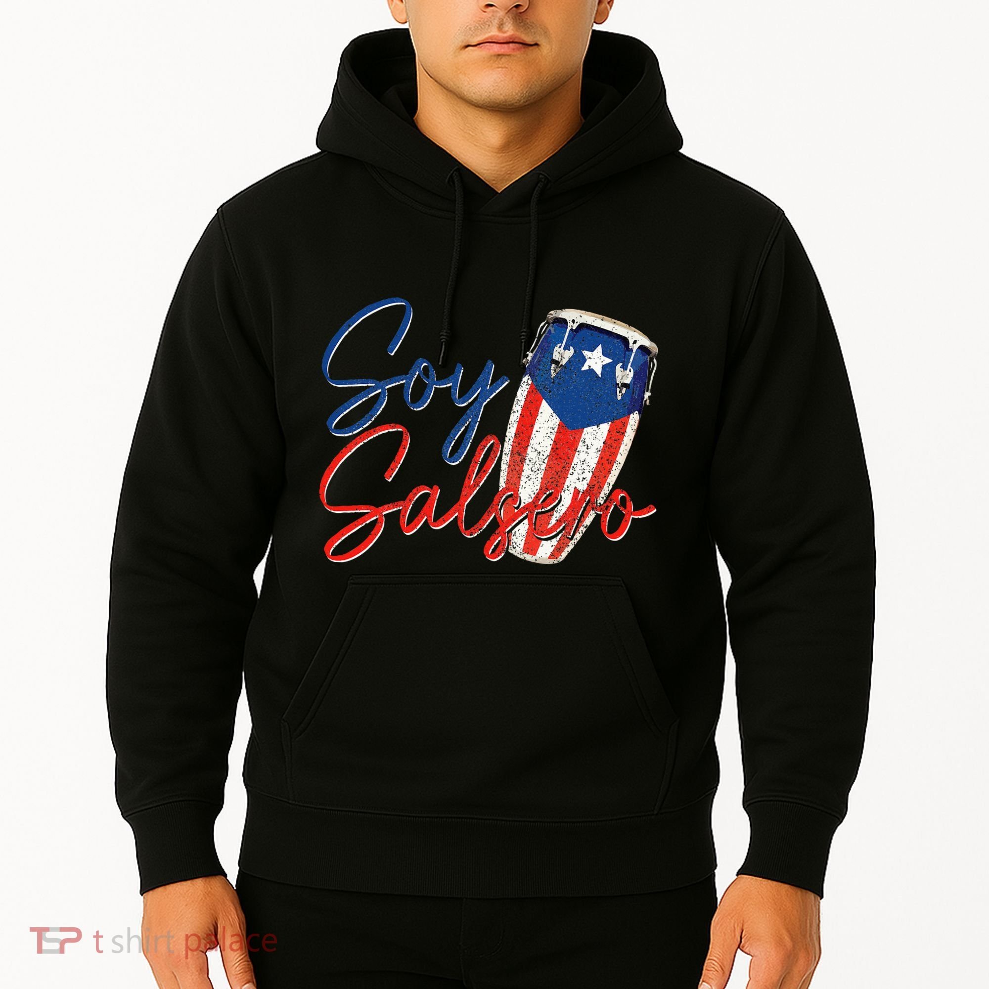 Puerto Rico Salsa Dancing Music Flag Caribbean Souvenir Hoodie