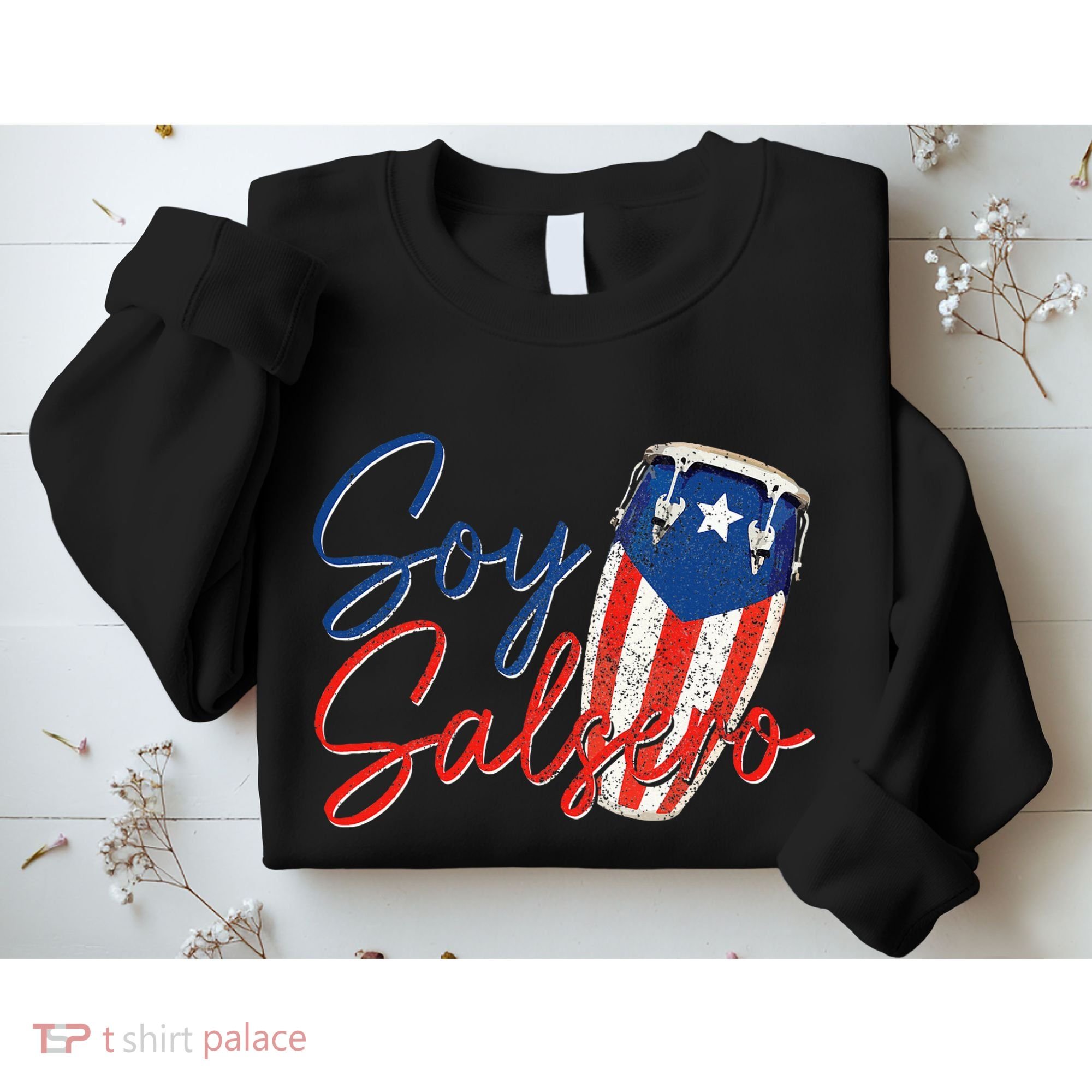 Puerto Rico Salsa Dancing Music Flag Caribbean Souvenir Sweatshirt