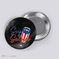 Puerto Rico Salsa Dancing Music Flag Caribbean Souvenir Button thumb 0