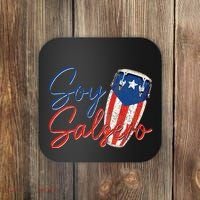 Puerto Rico Salsa Dancing Music Flag Caribbean Souvenir Coaster thumb 0
