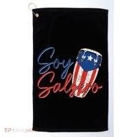 Puerto Rico Salsa Dancing Music Flag Caribbean Souvenir Golf Towel thumb 0
