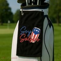 Puerto Rico Salsa Dancing Music Flag Caribbean Souvenir Golf Towel thumb 2