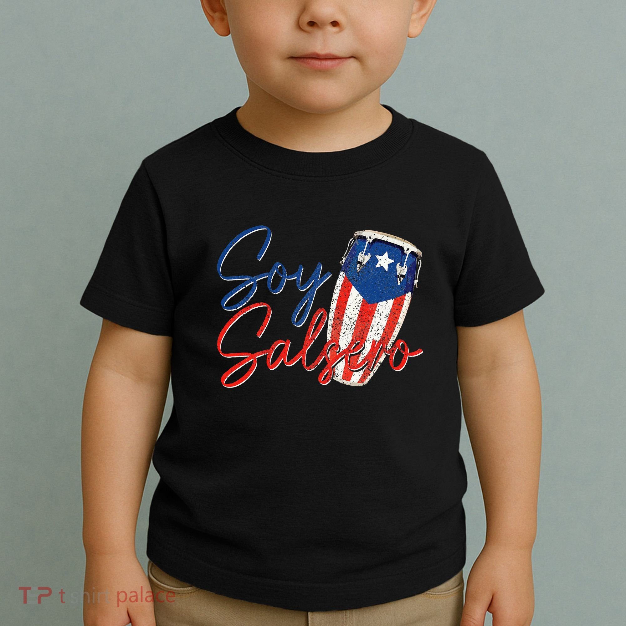 Puerto Rico Salsa Dancing Music Flag Caribbean Souvenir Toddler T-Shirt