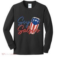 Puerto Rico Salsa Dancing Music Flag Caribbean Souvenir Kids Long Sleeve Shirt thumb 0