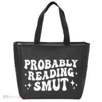 Probably Reading Smut Spicy Book Lover Smutty Romance Tote Bag thumb 0