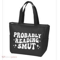 Probably Reading Smut Spicy Book Lover Smutty Romance Tote Bag thumb 3