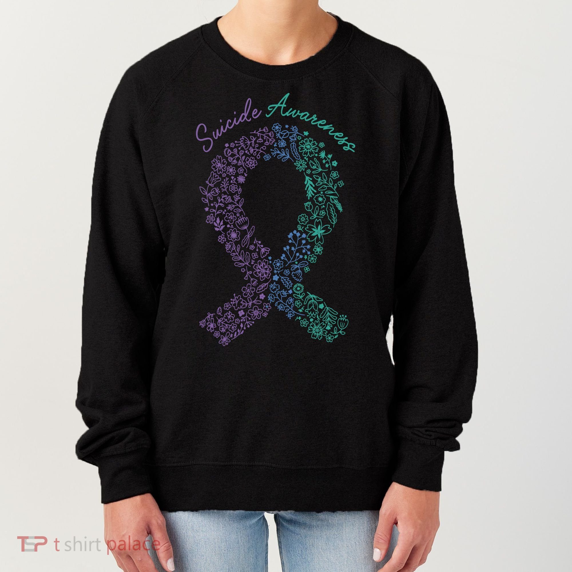 Purple Ribbon Suicide Prevention Awareness Women's Sweatshirt