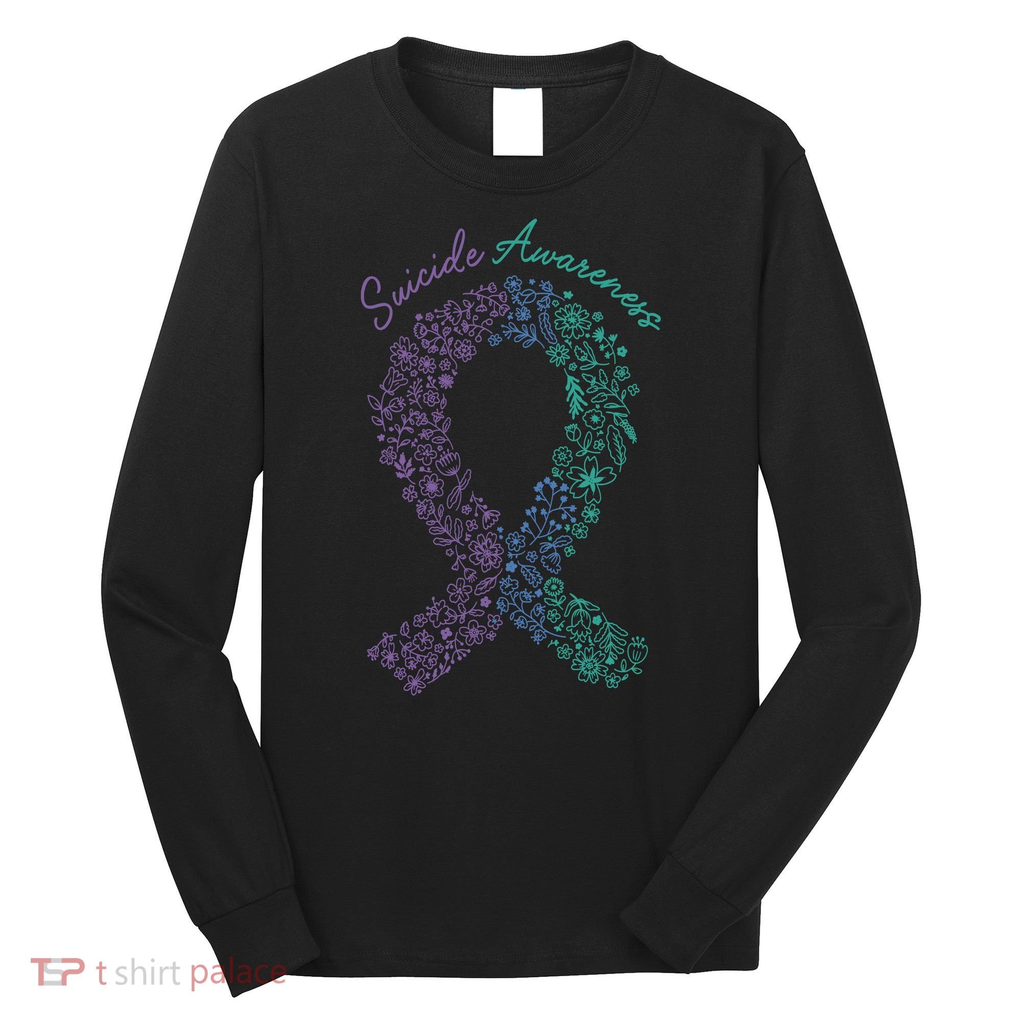 Purple Ribbon Suicide Prevention Awareness Long Sleeve Shirt