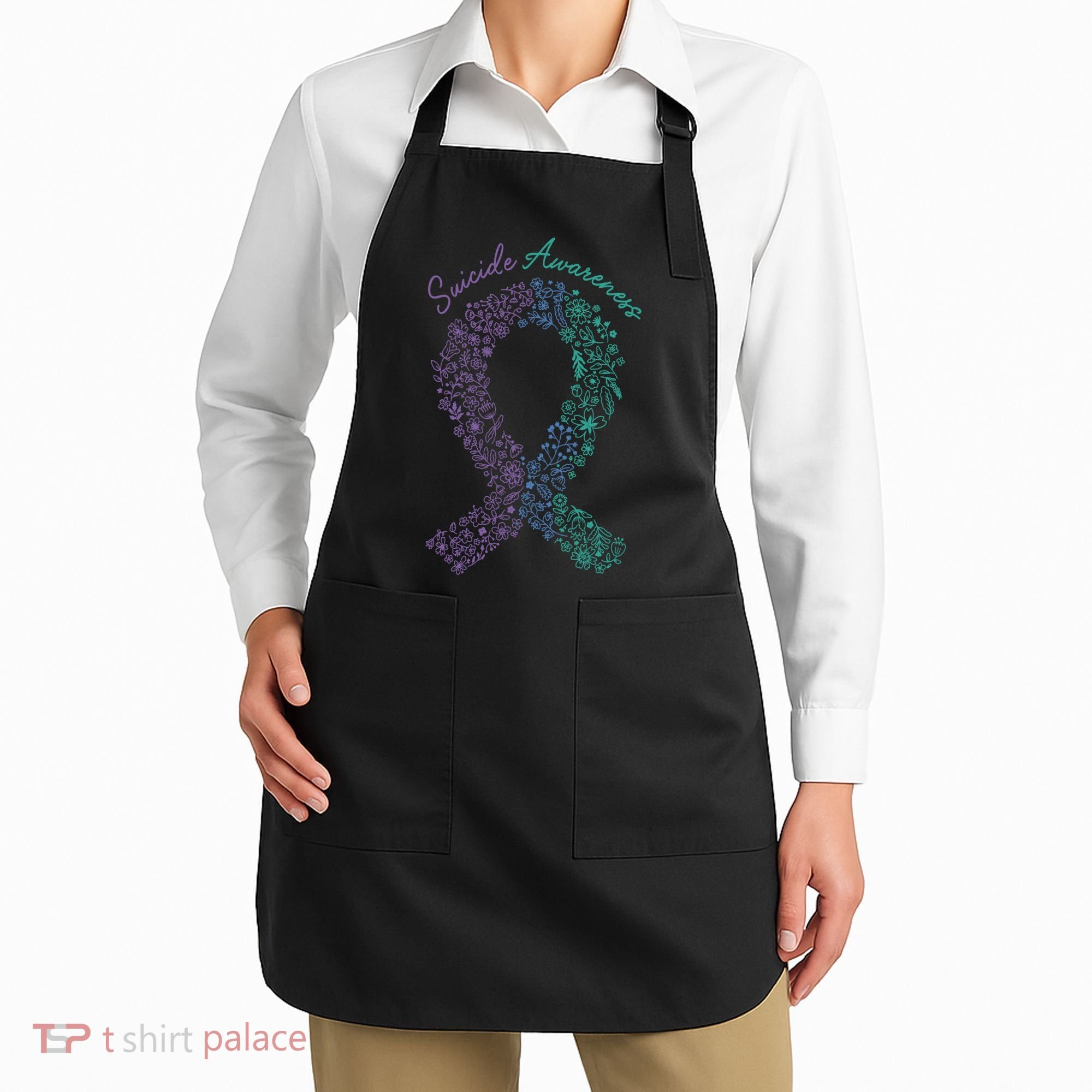 Purple Ribbon Suicide Prevention Awareness Apron