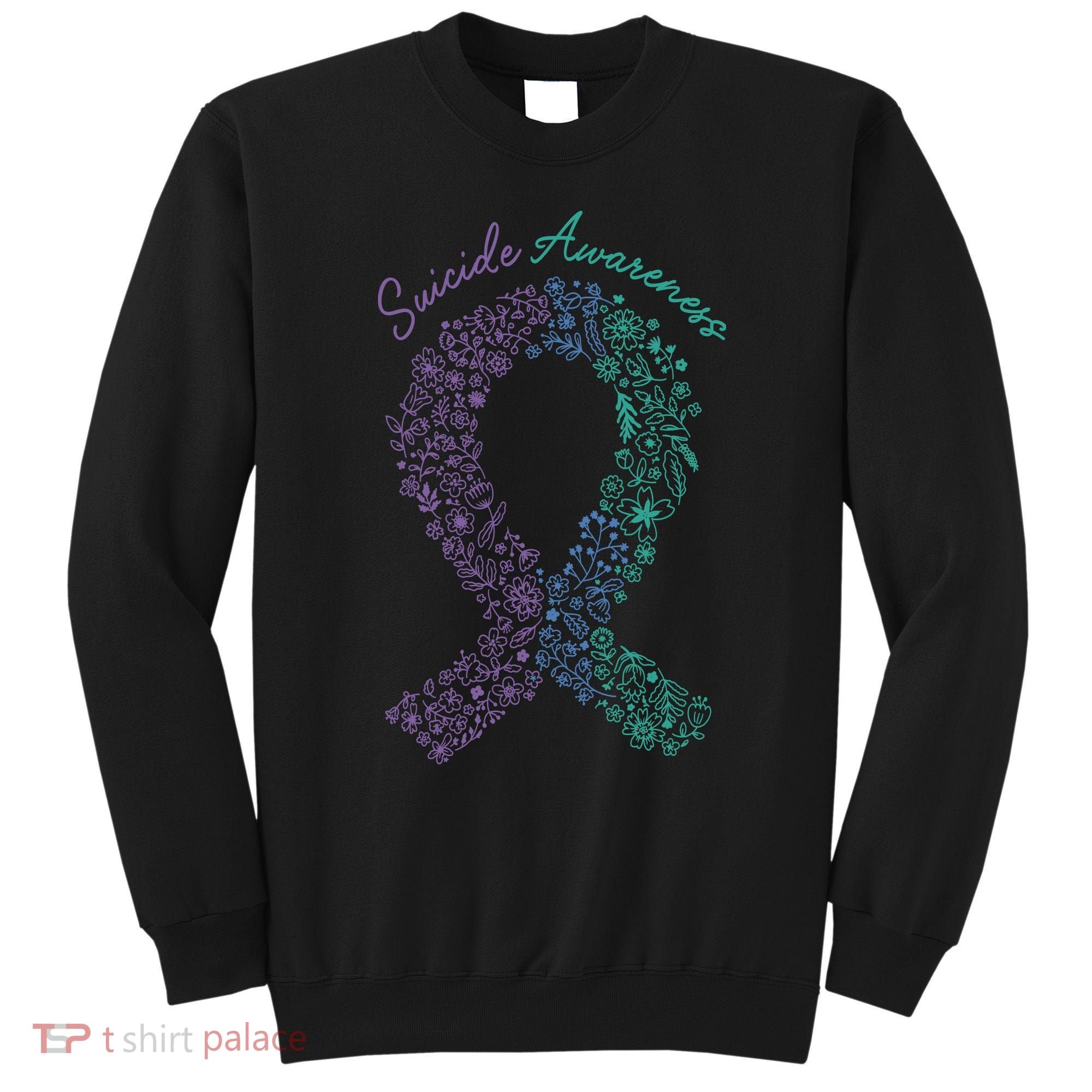 Purple Ribbon Suicide Prevention Awareness Sweatshirt