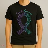 Purple Ribbon Suicide Prevention Awareness T-Shirt thumb 3