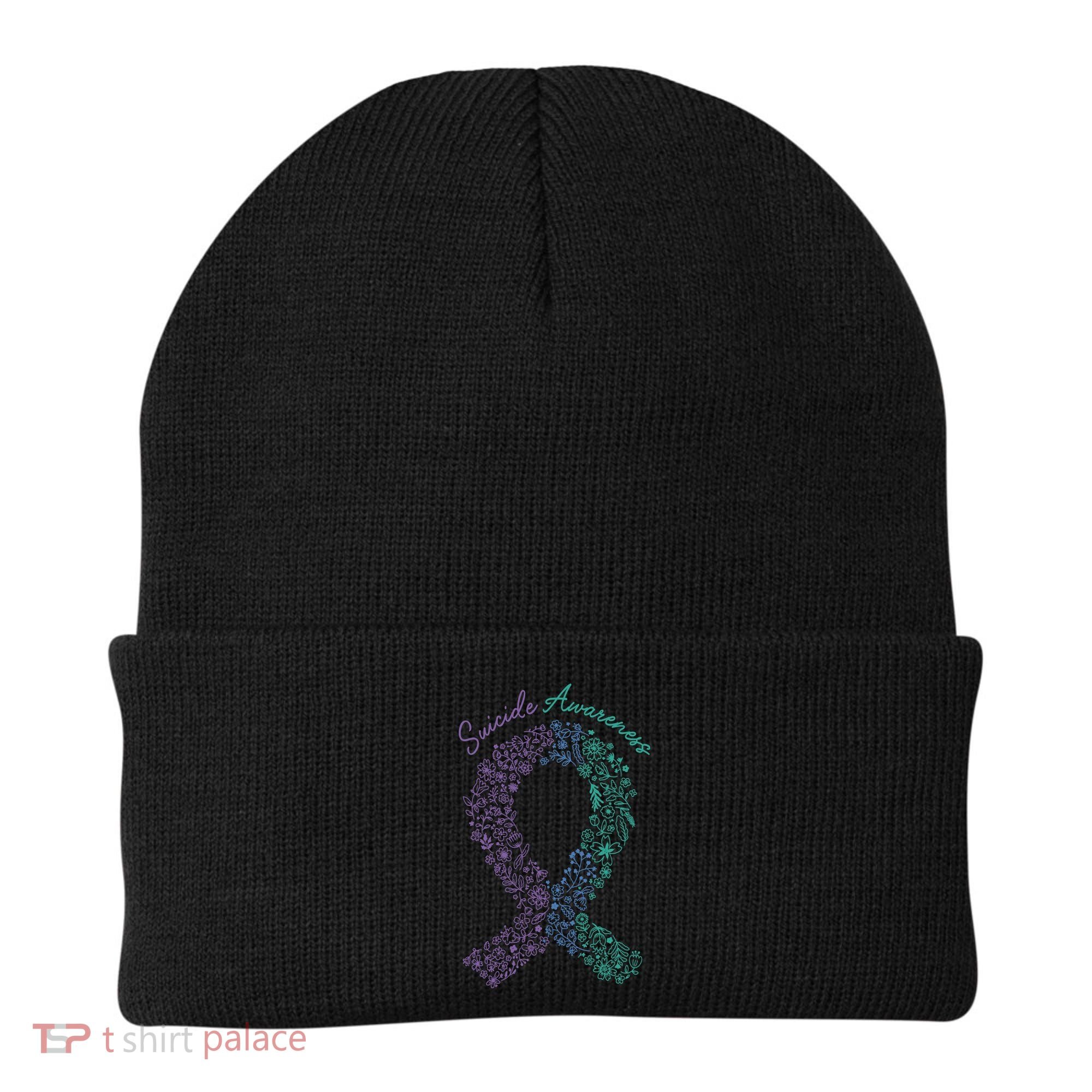 Purple Ribbon Suicide Prevention Awareness Beanie