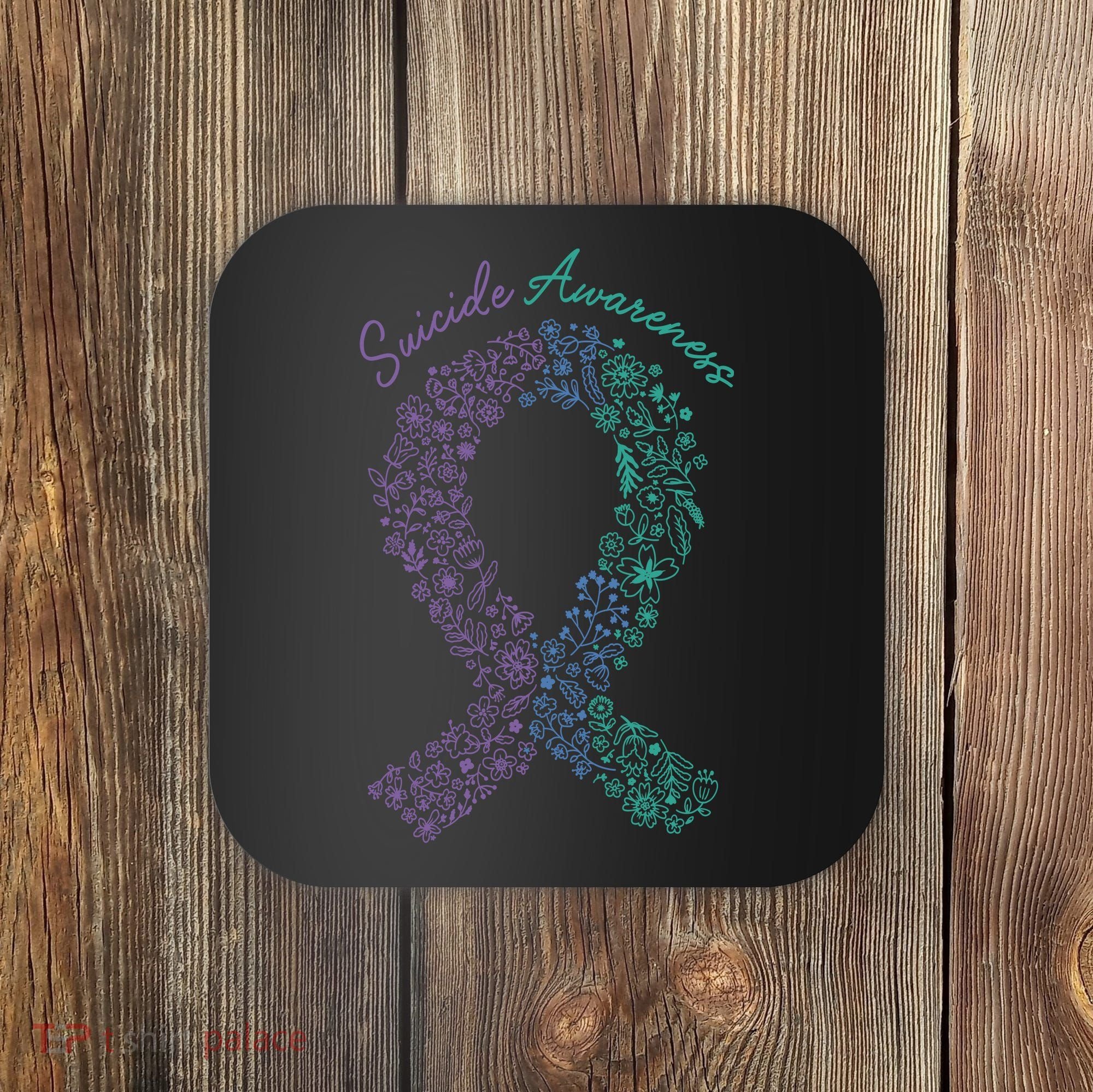 Purple Ribbon Suicide Prevention Awareness Coaster