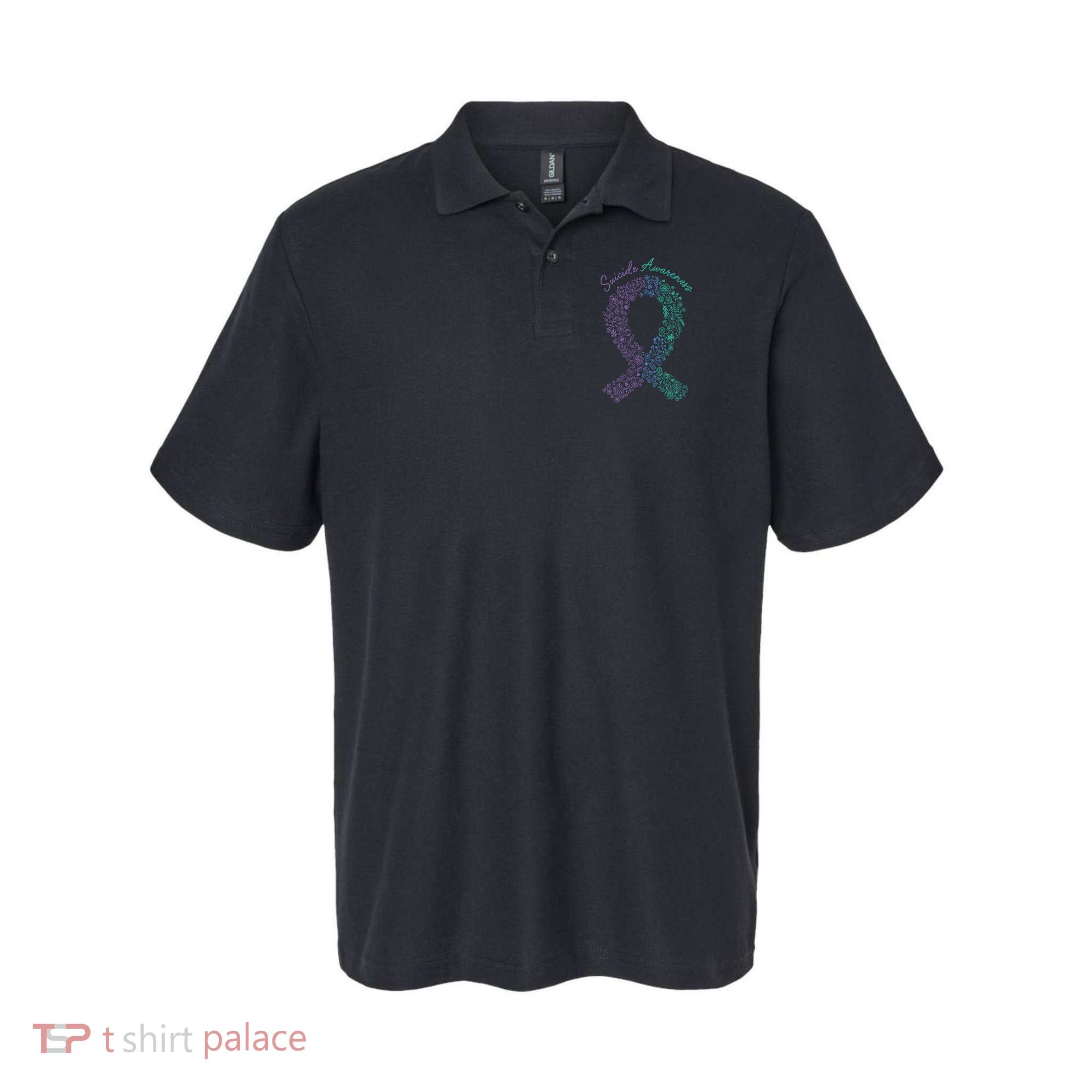 Purple Ribbon Suicide Prevention Awareness Polo