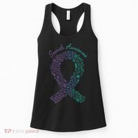 Purple Ribbon Suicide Prevention Awareness Women's Tank Top thumb 0