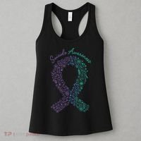 Purple Ribbon Suicide Prevention Awareness Women's Tank Top thumb 3
