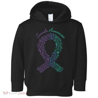Purple Ribbon Suicide Prevention Awareness Toddler Hoodie