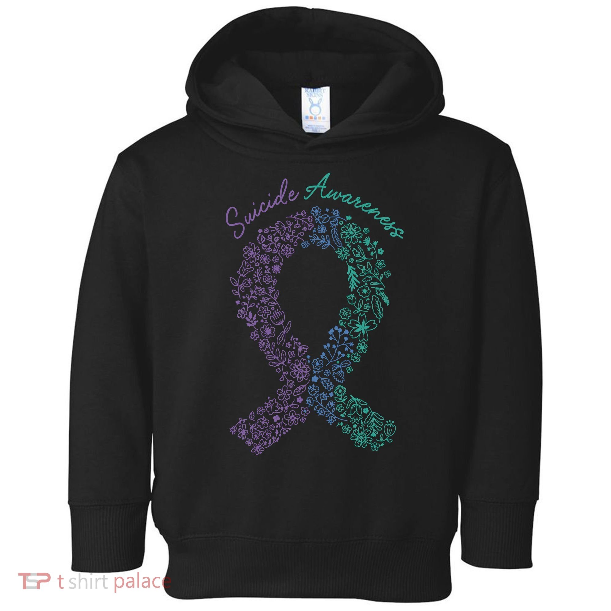 Purple Ribbon Suicide Prevention Awareness Toddler Hoodie