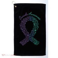 Purple Ribbon Suicide Prevention Awareness Golf Towel thumb 0