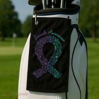 Purple Ribbon Suicide Prevention Awareness Golf Towel thumb 2