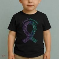 Purple Ribbon Suicide Prevention Awareness Toddler T-Shirt thumb 2