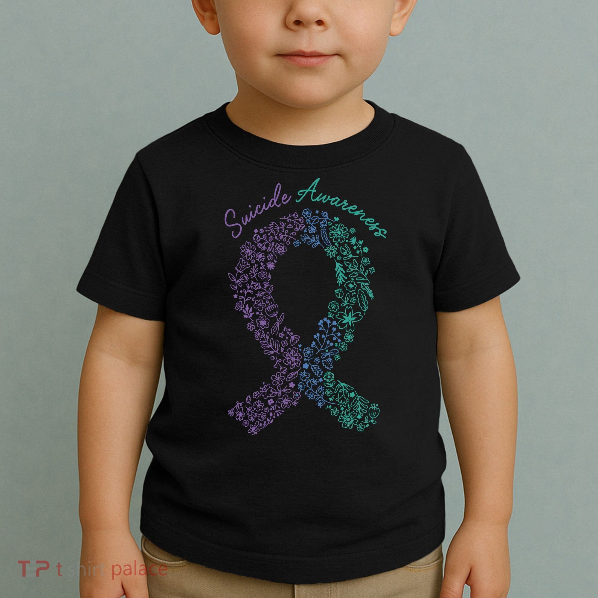 Purple Ribbon Suicide Prevention Awareness Toddler T-Shirt
