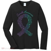 Purple Ribbon Suicide Prevention Awareness Women's Long Sleeve Shirt thumb 0